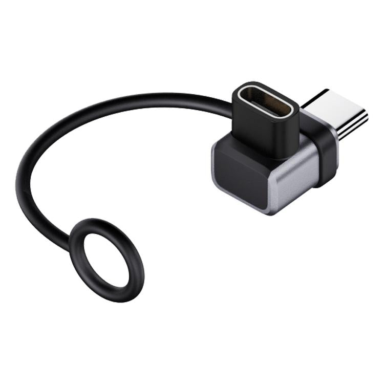 240W USB-C / Type-C Port Full-Function Aluminum Alloy Adapter with Lanyard, Style:3D Bend Male to Female