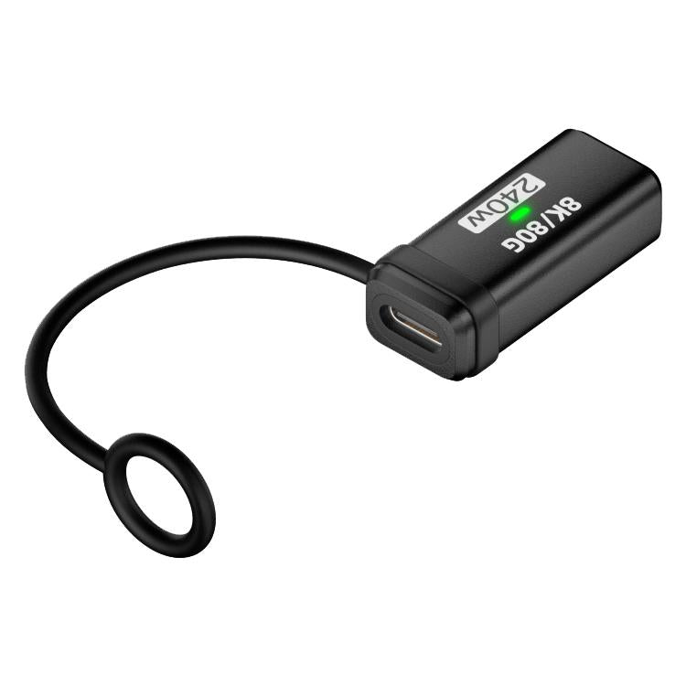 240W USB-C / Type-C Port Full-Function Aluminum Alloy Adapter with Lanyard, Style:Female to Female