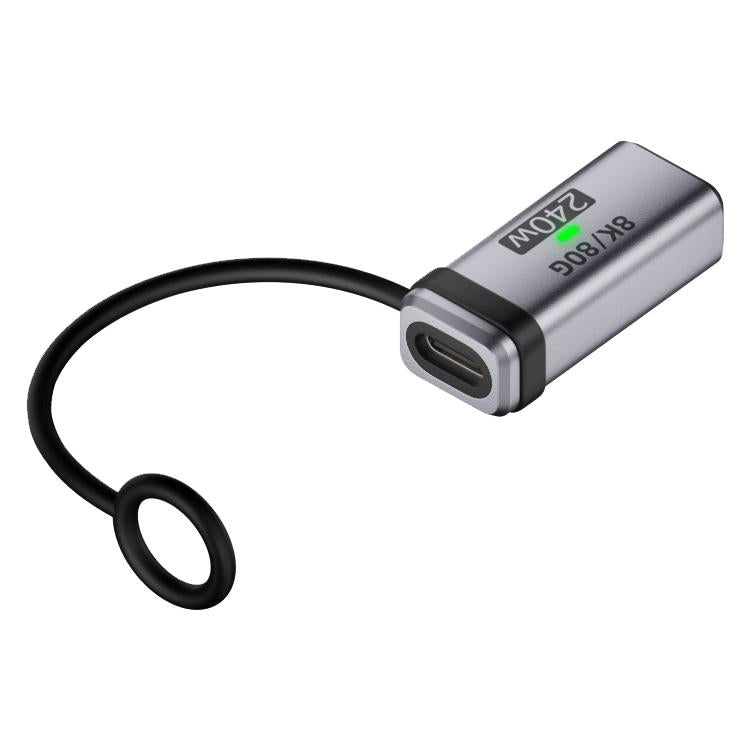 240W USB-C / Type-C Port Full-Function Aluminum Alloy Adapter with Lanyard, Style:Female to Female