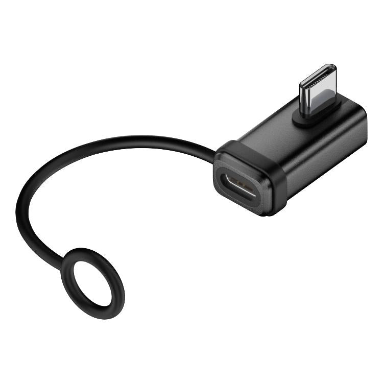 240W USB-C / Type-C Port Full-Function Aluminum Alloy Adapter with Lanyard, Style:Middle Bend