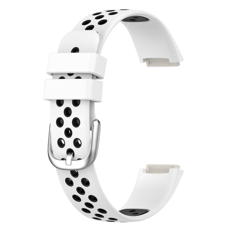 For Fitbit Luxe xDfind Breathable Holes Two-color Silicone Watch Band