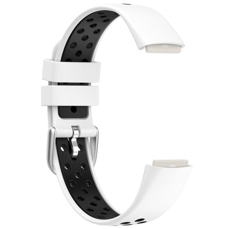 For Fitbit Luxe xDfind Breathable Holes Two-color Silicone Watch Band