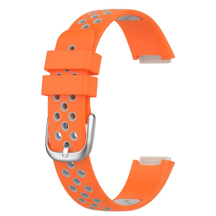 For Fitbit Luxe xDfind Breathable Holes Two-color Silicone Watch Band