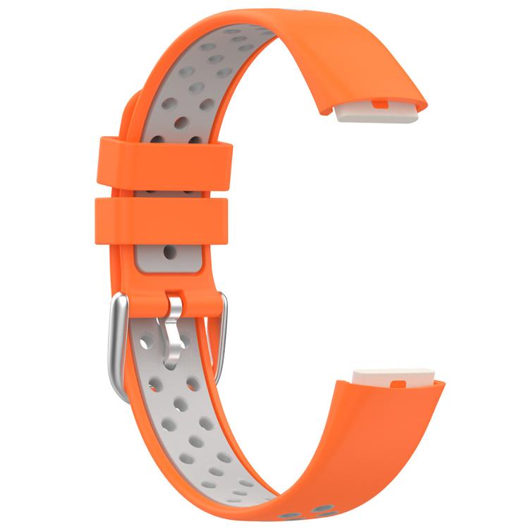 For Fitbit Luxe xDfind Breathable Holes Two-color Silicone Watch Band