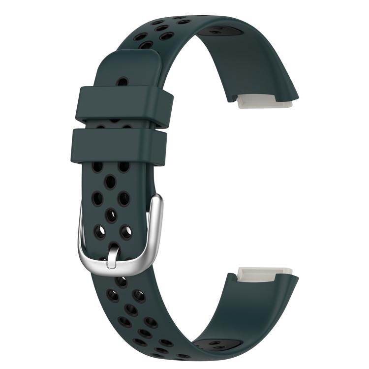 For Fitbit Luxe xDfind Breathable Holes Two-color Silicone Watch Band
