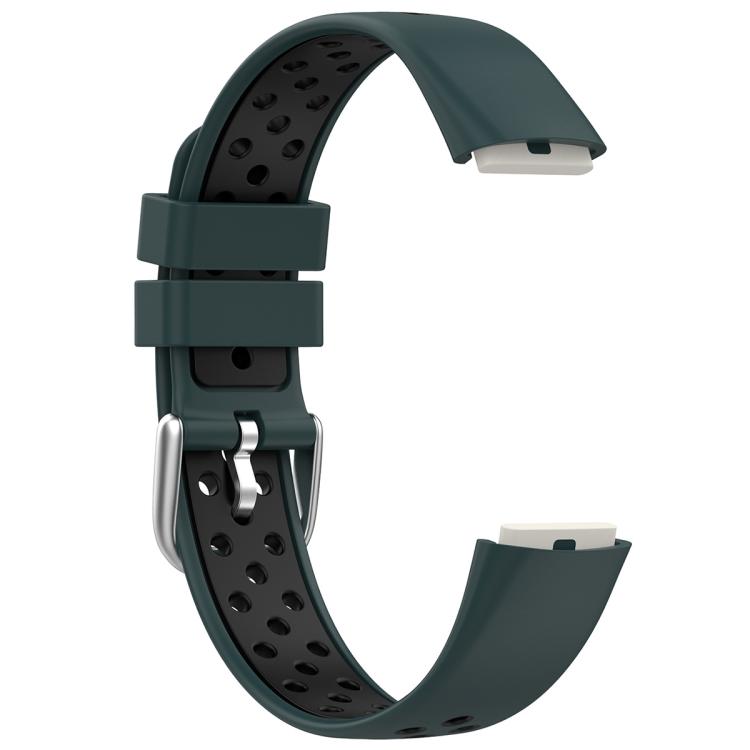 For Fitbit Luxe xDfind Breathable Holes Two-color Silicone Watch Band