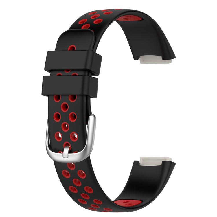 For Fitbit Luxe xDfind Breathable Holes Two-color Silicone Watch Band