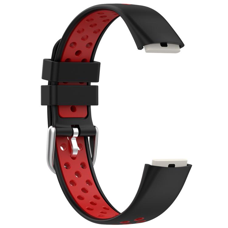 For Fitbit Luxe xDfind Breathable Holes Two-color Silicone Watch Band