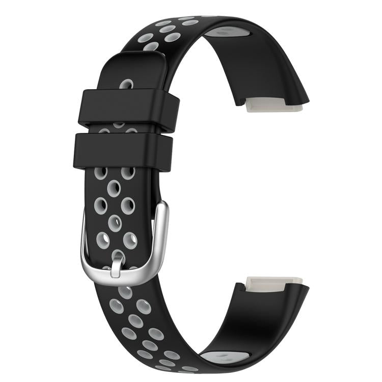 For Fitbit Luxe xDfind Breathable Holes Two-color Silicone Watch Band