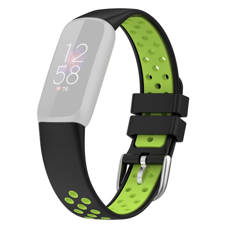 For Fitbit Luxe xDfind Breathable Holes Two-color Silicone Watch Band