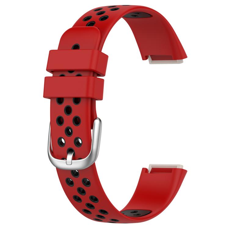 For Fitbit Luxe xDfind Breathable Holes Two-color Silicone Watch Band