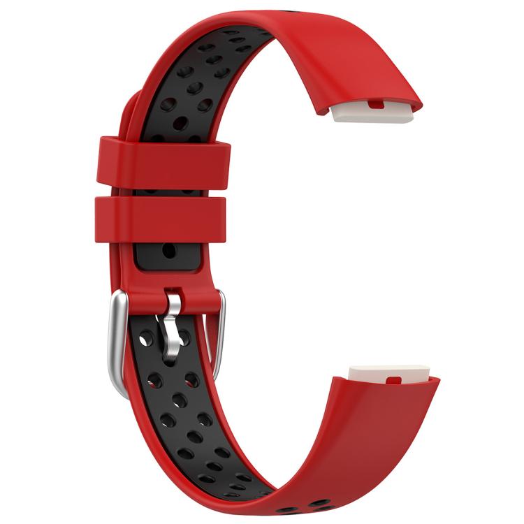 For Fitbit Luxe xDfind Breathable Holes Two-color Silicone Watch Band