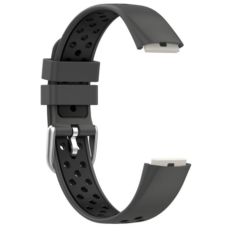 For Fitbit Luxe xDfind Breathable Holes Two-color Silicone Watch Band