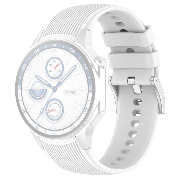 For OPPO Watch X / X2 / OnePlus Watch 2 xDfind Silver Buckle Silicone Watch Band