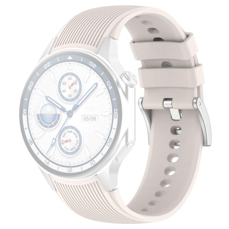 For OPPO Watch X / X2 / OnePlus Watch 2 xDfind Silver Buckle Silicone Watch Band