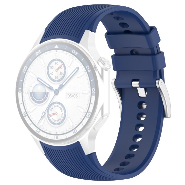 For OPPO Watch X / X2 / OnePlus Watch 2 xDfind Silver Buckle Silicone Watch Band