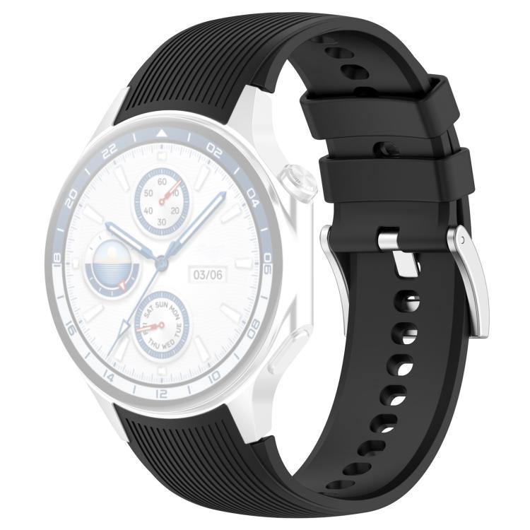 For OPPO Watch X / X2 / OnePlus Watch 2 xDfind Silver Buckle Silicone Watch Band