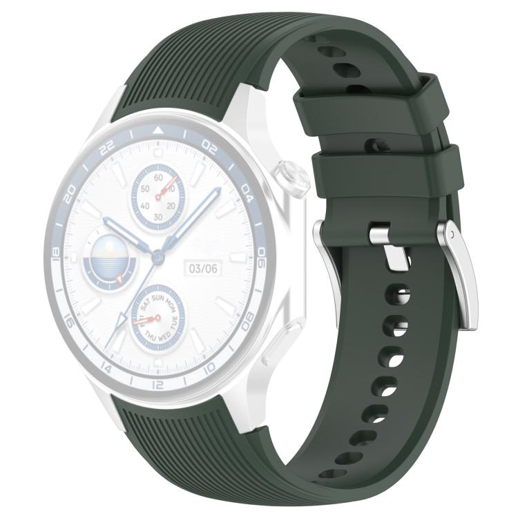 For OPPO Watch X / X2 / OnePlus Watch 2 xDfind Silver Buckle Silicone Watch Band