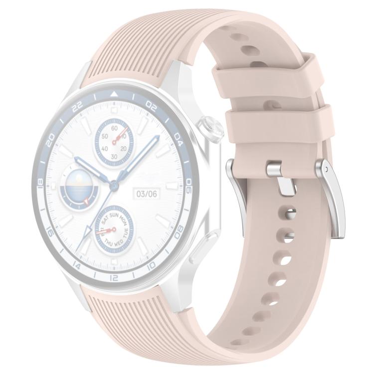For OPPO Watch X / X2 / OnePlus Watch 2 xDfind Silver Buckle Silicone Watch Band