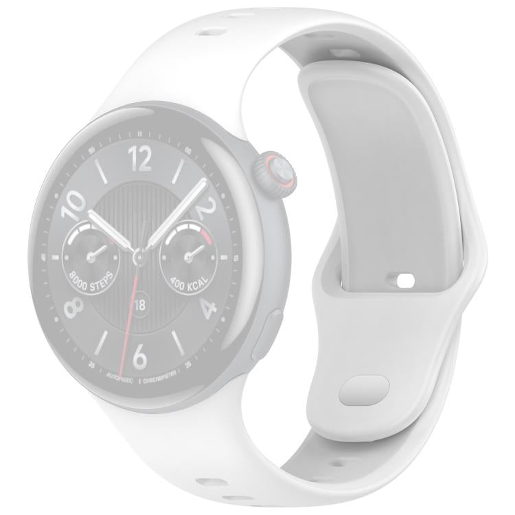 For vivo Watch 5 xDfind Silver Buckle Pure Color Silicone Watch Band