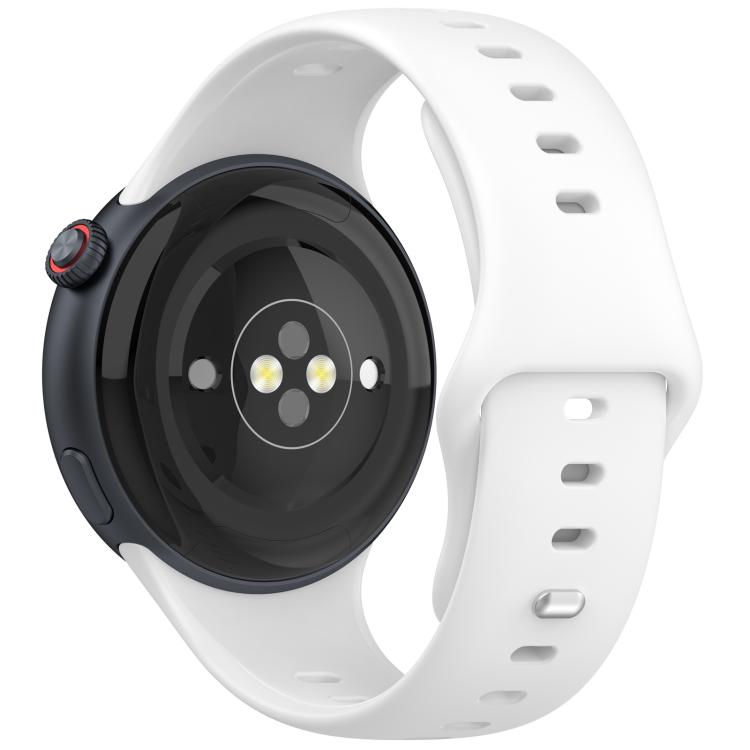 For vivo Watch 5 xDfind Silver Buckle Pure Color Silicone Watch Band