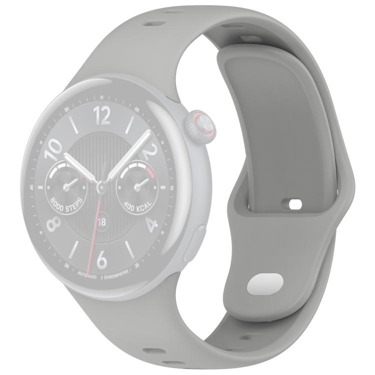 For vivo Watch 5 xDfind Silver Buckle Pure Color Silicone Watch Band