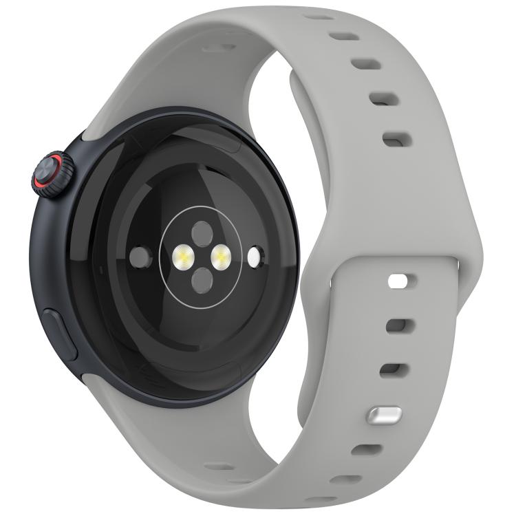 For vivo Watch 5 xDfind Silver Buckle Pure Color Silicone Watch Band