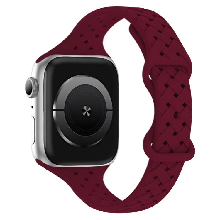 For Apple Watch 38 / 40 / 41 / S10 42mm xDfind Butterfly Buckle Braid Silicone Watch Band
