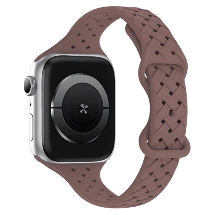 For Apple Watch 38 / 40 / 41 / S10 42mm xDfind Butterfly Buckle Braid Silicone Watch Band