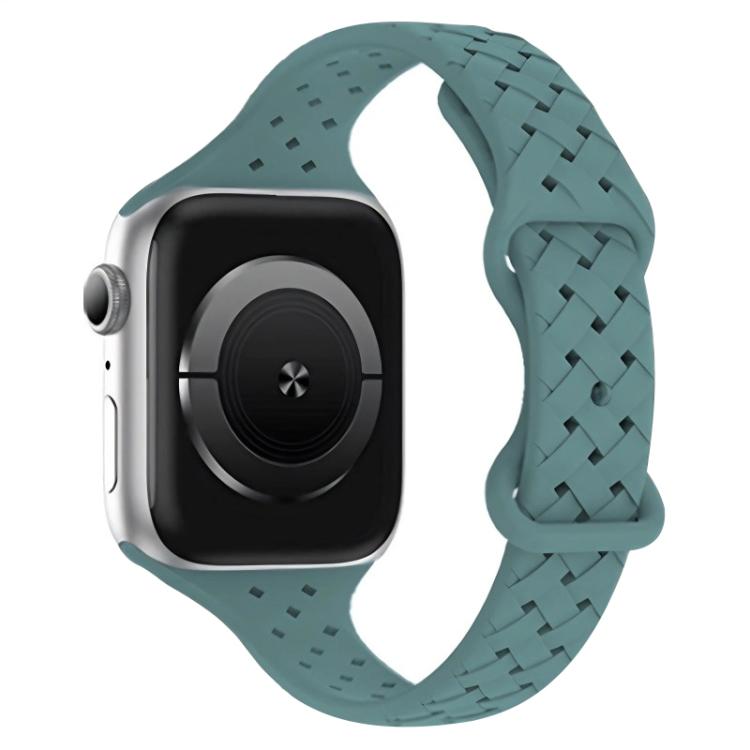 For Apple Watch 38 / 40 / 41 / S10 42mm xDfind Butterfly Buckle Braid Silicone Watch Band