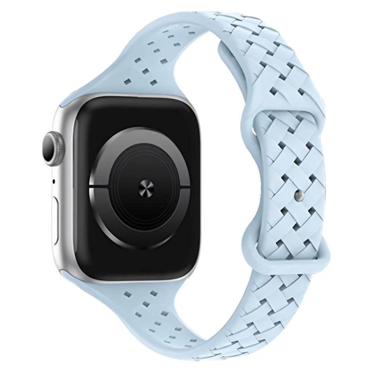 For Apple Watch 38 / 40 / 41 / S10 42mm xDfind Butterfly Buckle Braid Silicone Watch Band