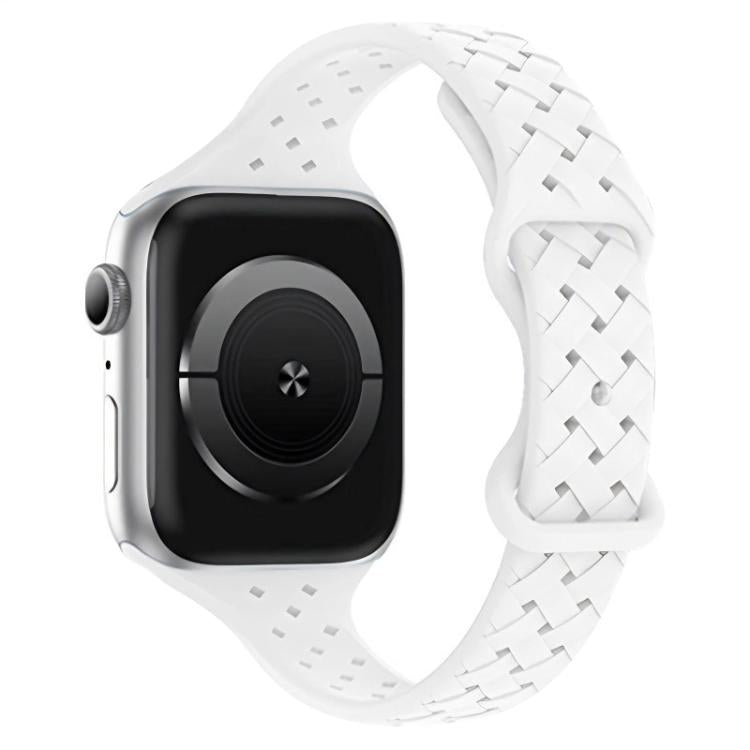 For Apple Watch 42 / 44 / 45 / 46 / 49mm xDfind Butterfly Buckle Braid Silicone Watch Band