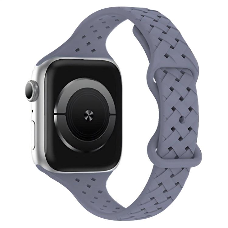 For Apple Watch 42 / 44 / 45 / 46 / 49mm xDfind Butterfly Buckle Braid Silicone Watch Band