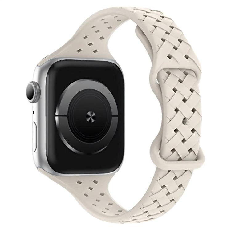 For Apple Watch 42 / 44 / 45 / 46 / 49mm xDfind Butterfly Buckle Braid Silicone Watch Band