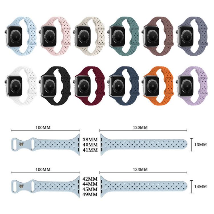 For Apple Watch 42 / 44 / 45 / 46 / 49mm xDfind Butterfly Buckle Braid Silicone Watch Band