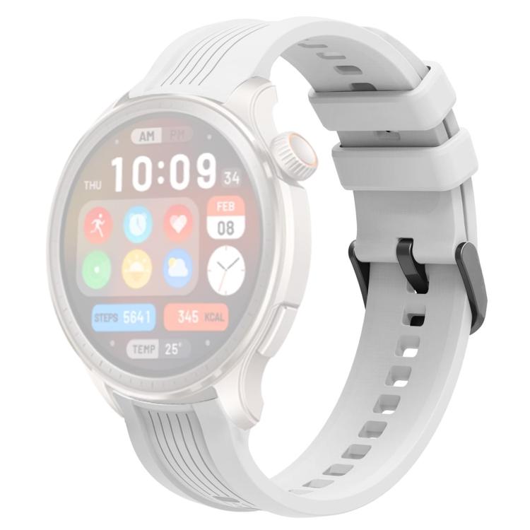 For Amazfit Balance xDfind Black Buckle Silicone Watch Band