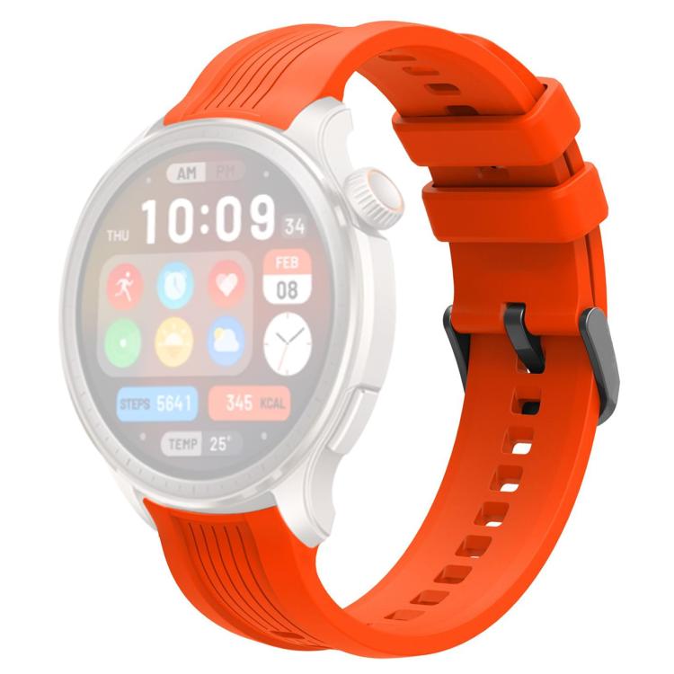 For Amazfit Balance xDfind Black Buckle Silicone Watch Band