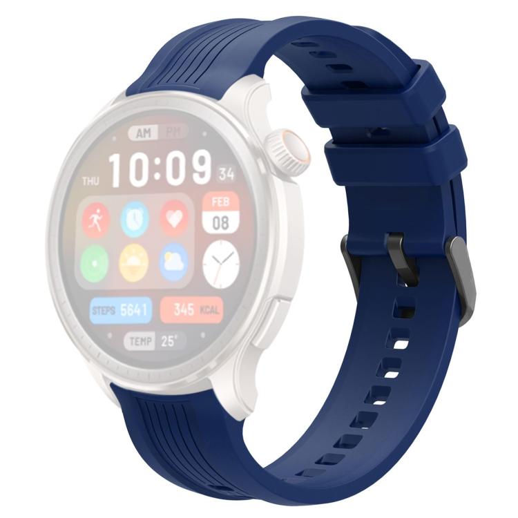 For Amazfit Balance xDfind Black Buckle Silicone Watch Band