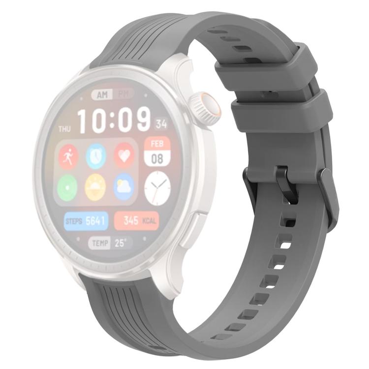 For Amazfit Balance xDfind Black Buckle Silicone Watch Band
