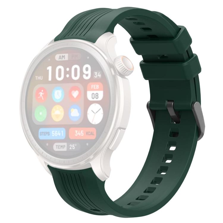 For Amazfit Balance xDfind Black Buckle Silicone Watch Band