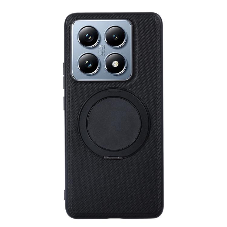 For Xiaomi 14T Pro ViLi TCY Series Kevlar Leather Texture Rotating Holder Phone Case - Black