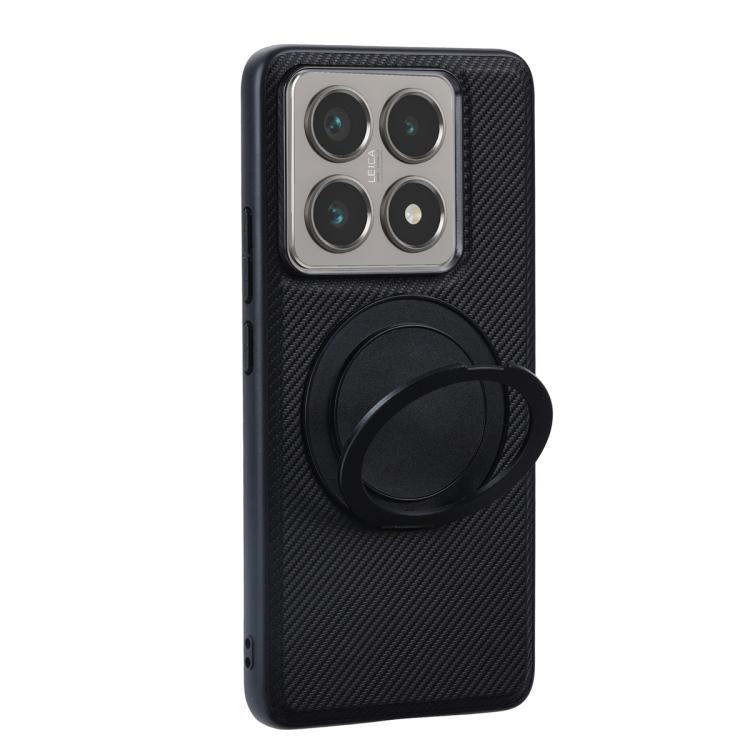 For Xiaomi 14T Pro ViLi TCY Series Kevlar Leather Texture Rotating Holder Phone Case - Black