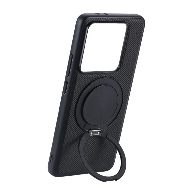 For Xiaomi 14T Pro ViLi TCY Series Kevlar Leather Texture Rotating Holder Phone Case - Black