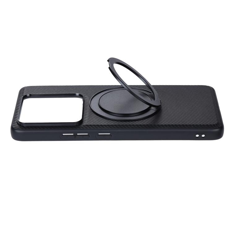 For Xiaomi 14T Pro ViLi TCY Series Kevlar Leather Texture Rotating Holder Phone Case - Black