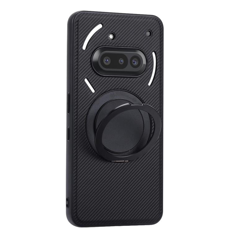 For Nothing Phone 3a ViLi TCY Series Kevlar Leather Texture Rotating Holder Phone Case - Black