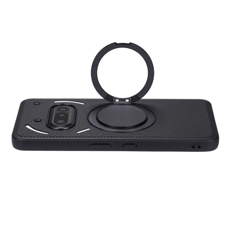 For Nothing Phone 3a ViLi TCY Series Kevlar Leather Texture Rotating Holder Phone Case - Black