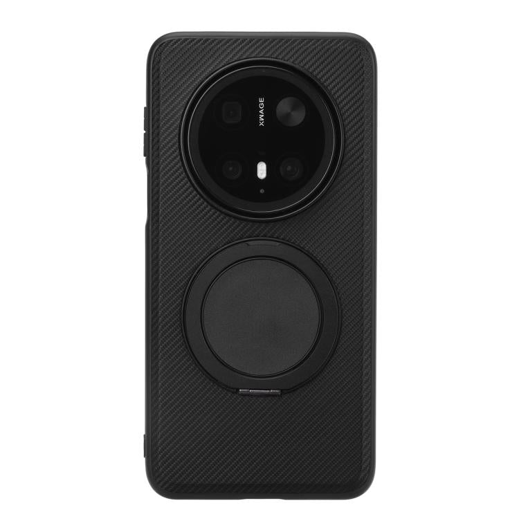 For Honor X9b ViLi TCY Series Kevlar Leather Texture Rotating Holder Phone Case - Black