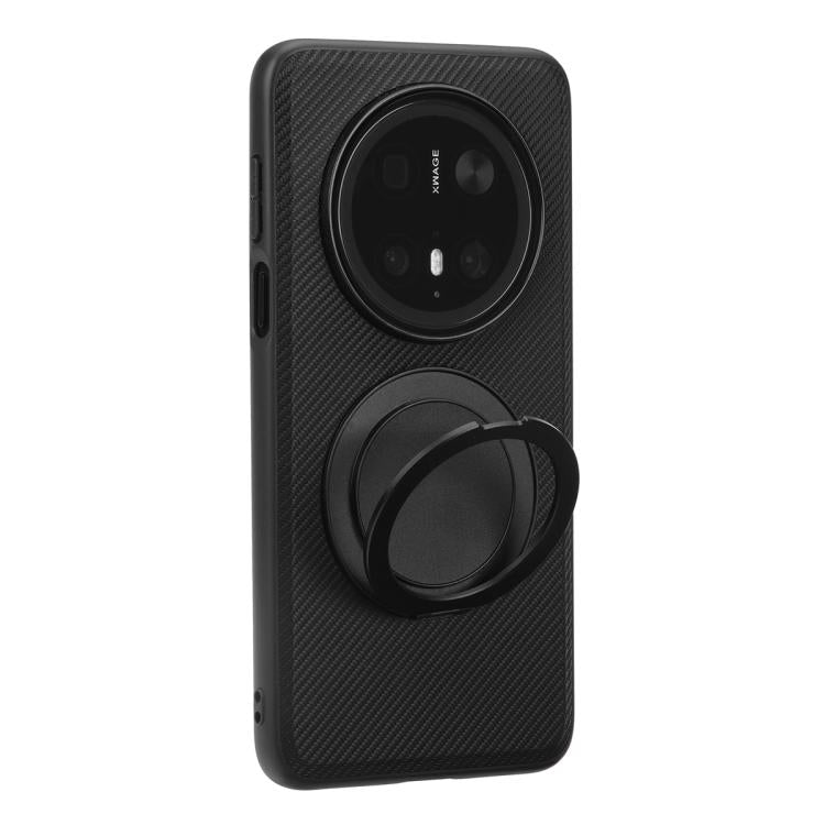 For Honor X9b ViLi TCY Series Kevlar Leather Texture Rotating Holder Phone Case - Black