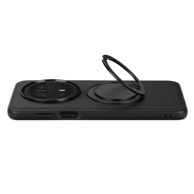 For Honor X9b ViLi TCY Series Kevlar Leather Texture Rotating Holder Phone Case - Black