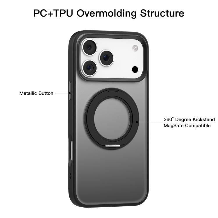 For iPhone 17 Pro Mutural Armor Series MagSafe Magnetic Holder Phone Case